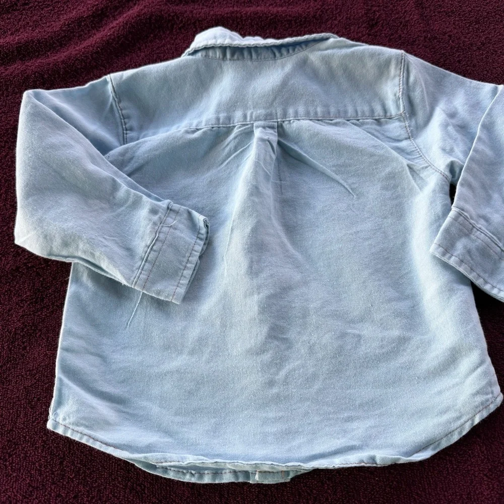 Lot/Bundle if 4 Boys Toddler Button Down Casual Dressy Long Sleeve Shirt 18M